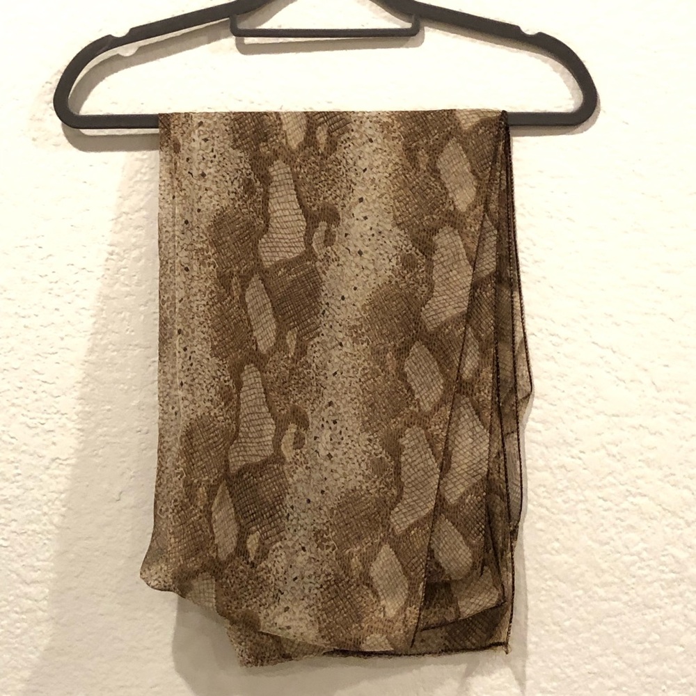 Sheer Oversize Python Print Scarf - image 7